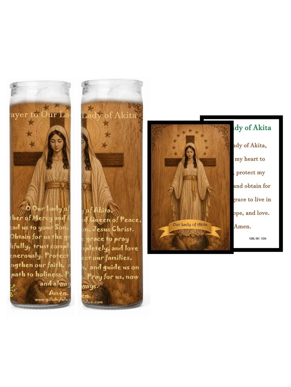 Our Lady of Akita Catholic Candle | Prayer, Peace, and Protection